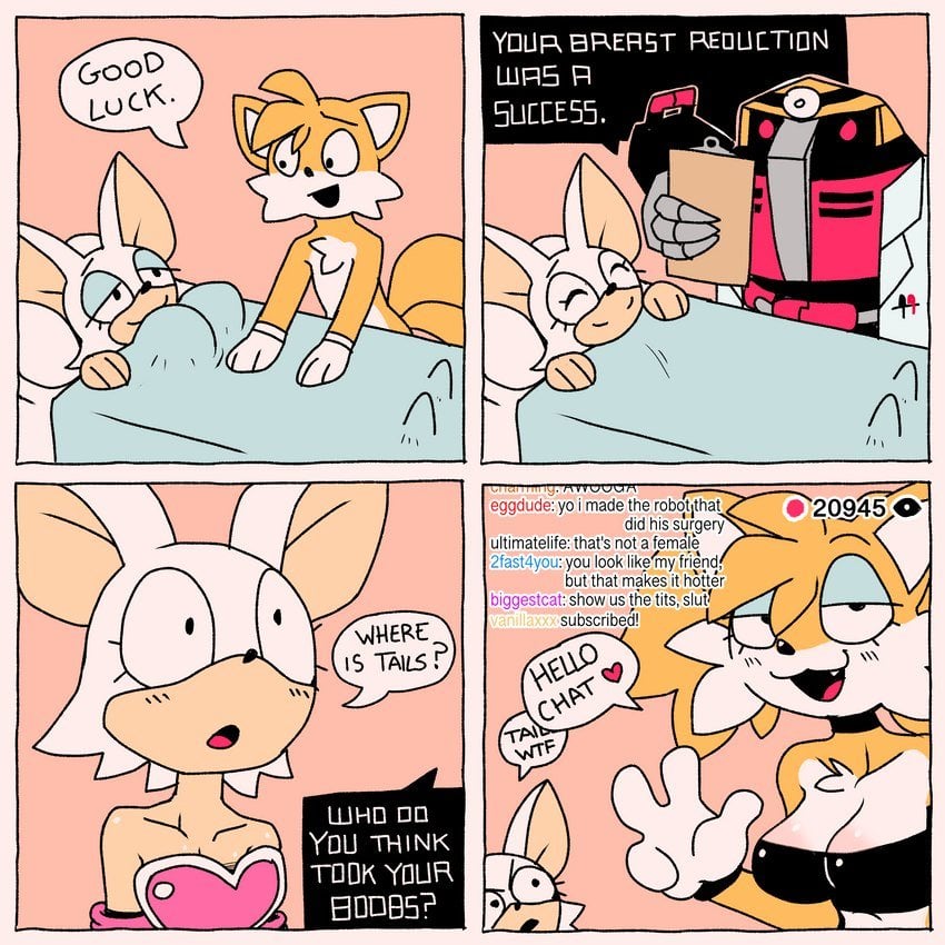 Trans Tails Livestreams comic porn — cover