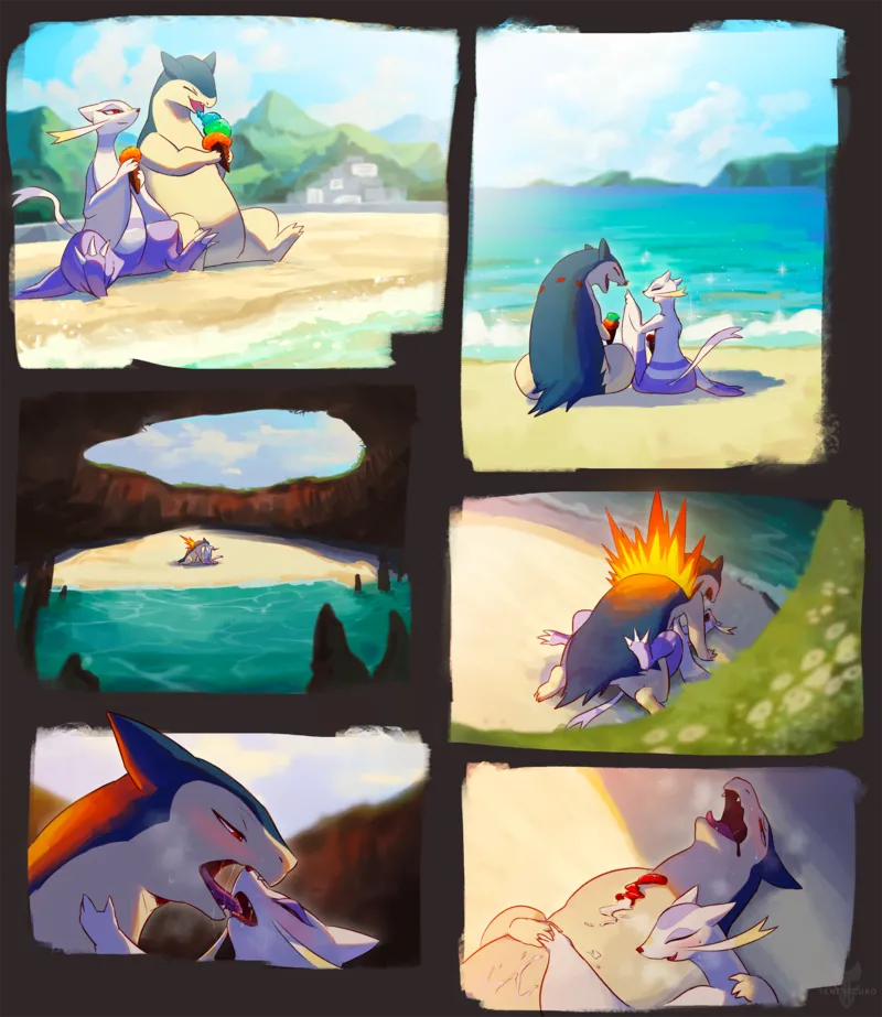 Typhlosion x Mienshao comic porn — cover