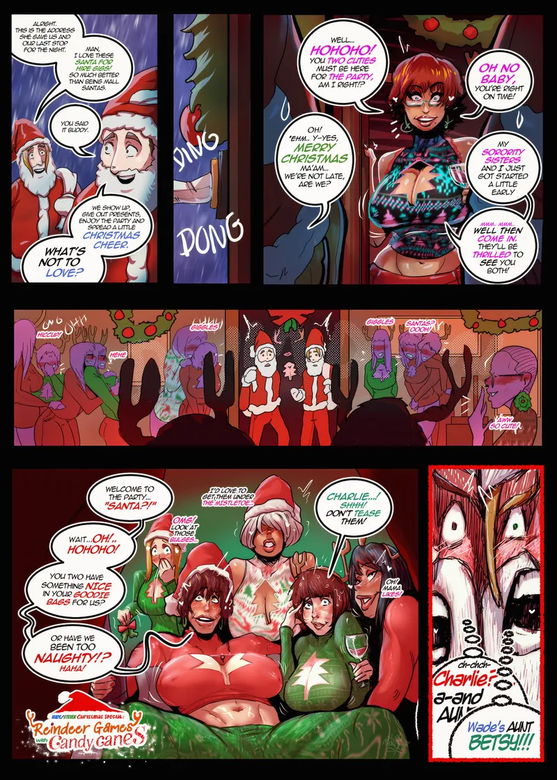 Wade Steven Christmas Special Reindeer Games With Candy Canes comic porn — cover