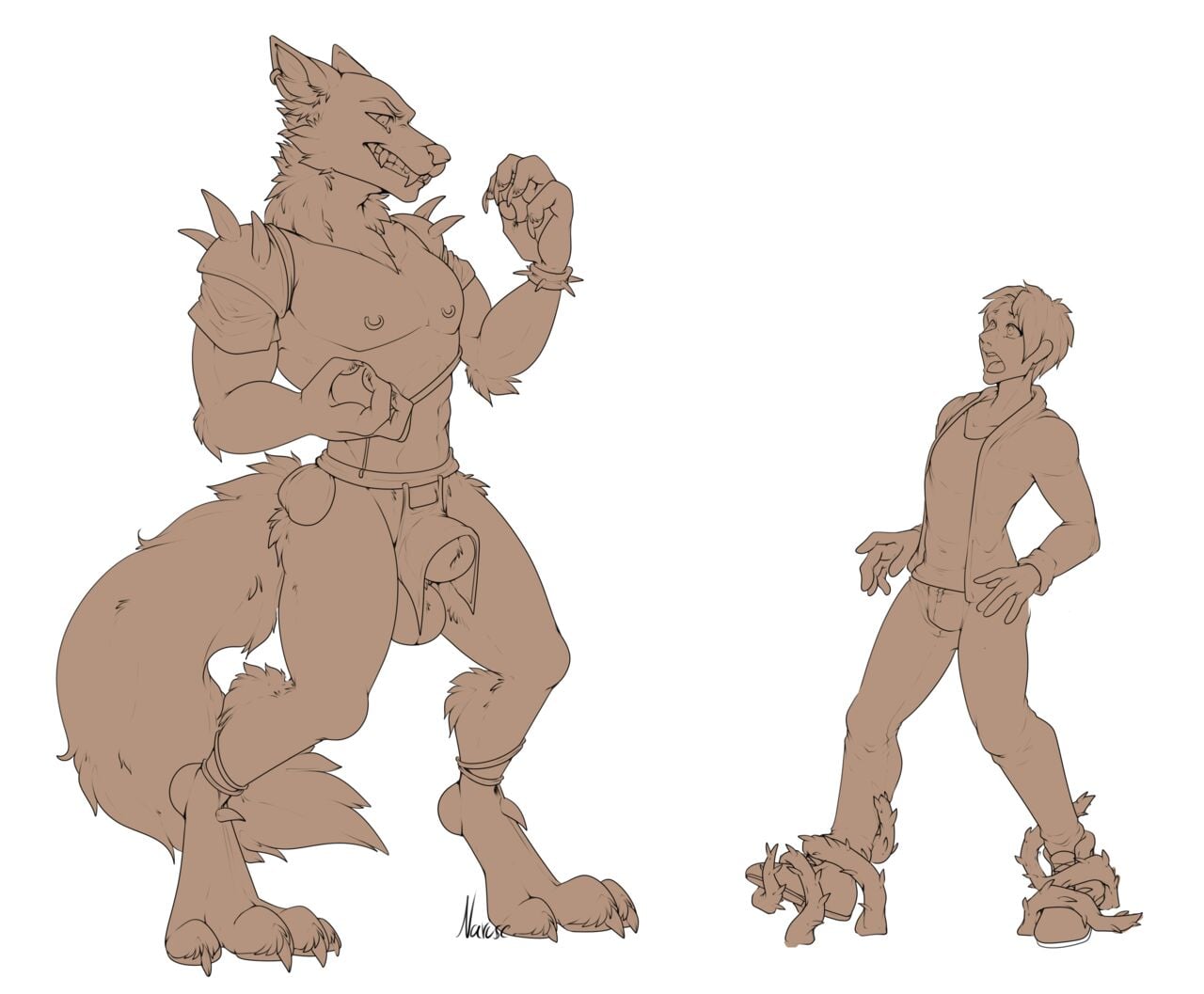 Werewolf TF comic porn — cover